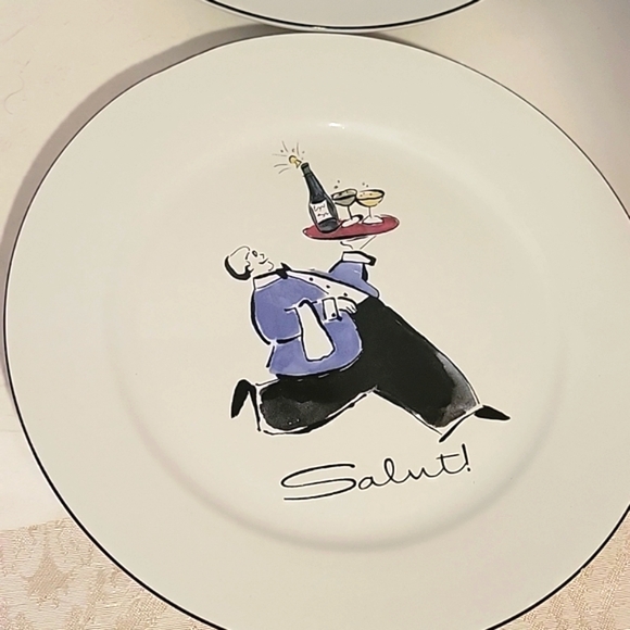 ROSANNA CHEERS DARLING BREAD OR SALAD PLATTS FRENCH WAITERS SET Of 6 5.75" - Picture 5 of 9